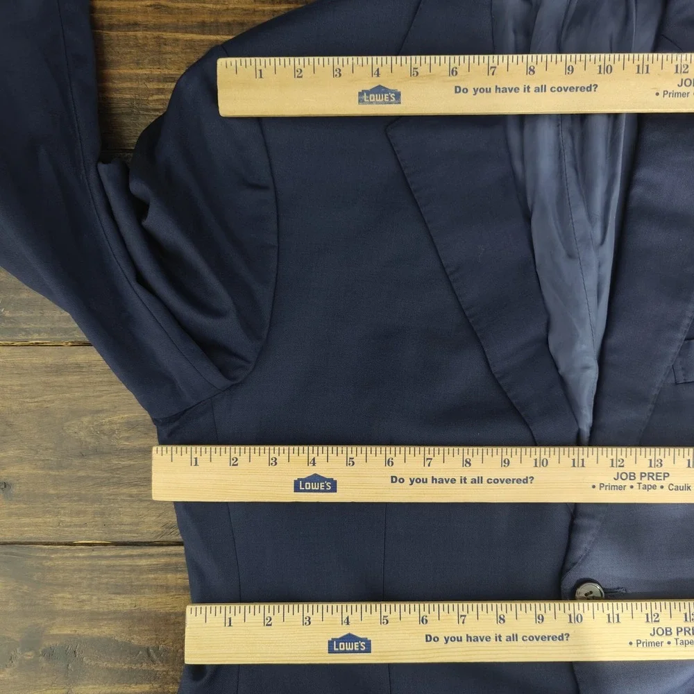 Suitsupply Men's Sport Coat Blazer Two Button Navy Vitale Wool Surgeon 46S‎